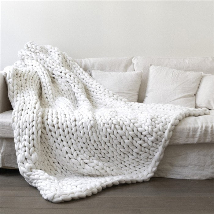 Chunky Merino Wool Blanket