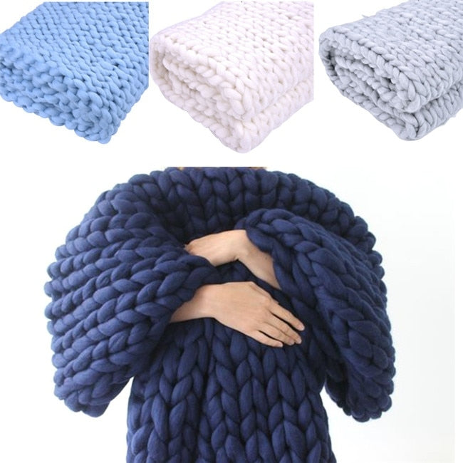 Chunky Merino Wool Blanket